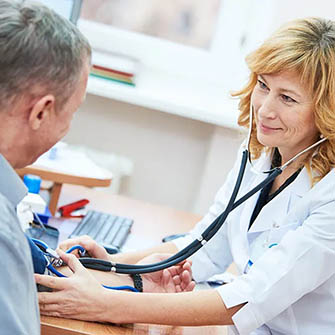 young man checking his heart rate